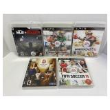 LOT OF 5 ASSORTED PS3 SPORTS GAMES - MLB FRONT