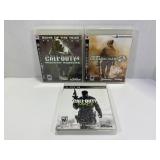 LOT OF 3 PS3 CALL OF DUTY GAMES - MODERN WARFARE,