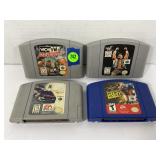LOT OF 4 N64 SPORTS GAMES - WCW VS. NWO REVENGE,
