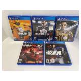 LOT OF 5 ASSORTED PS4 SPORTS GAMES - NHL 19,