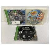 LOT OF 3 PS1 GAMES - CRASH BASH, TOMB RAIDER, AND