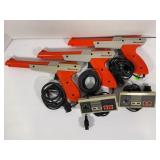 LOT OF NES CONTROLLERS AND ZAPPERS
