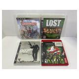 LOT OF 4 PS3 GAMES - MONOPOLY STREETS, LOST VIA
