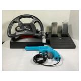 MAT CATZ ANALOG RACING WHEEL WITH FOOT PEDALS AND