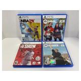 LOT OF 4 ASSORTED PS5 SPORTS GAMES - NBA 2K22, NHL