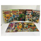 LOT OF 12 MARVEL AND DC COMICS - FANTASTIC FOUR,