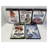 LOT OF 5 ASSORTED PS2 SPORTS GAMES - MVP NCAA