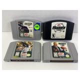 LOT OF 4 ASSORTED N64 SPORTS GAMES - NASCAR 99,