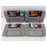 LOT OF 4 SNES GAMES - GUTS, MICKEY MANIA, THE LION