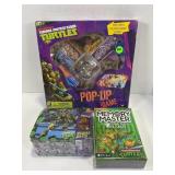 LOT OF 3 TEENAGE MUTANT NINJA TURTLE BOARD GAMES -