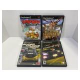 LOT OF 4 PS2 GAMES - GARFIELD: LASAGNA WORLD TOUR,