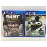 LOT OF 2 PS4 CALL OF DUTY GAMES - WWII AND