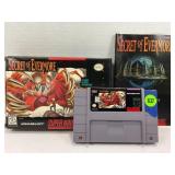 SNES SECRET OF EVERMORE GAME WITH BOX AND MANUAL