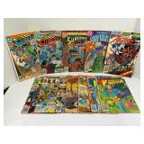 LOT OF 12 MARVEL AND DC COMICS - SUPERMAN, THE