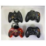 LOT OF 4 ASSORTED XBOX CONTROLLERS