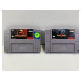 LOT OF 2 SNES GAMES - MORTAL KOMBAT, MORTAL KOMBAT