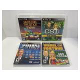 LOT OF 4 PS3 GAMES - SOUTH PARK THE STICK OF