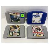 LOT OF 4 ASSORTED N64 SPORTS GAMES - NASCAR 2000,