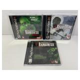 LOT OF 3 TOM CLANCY PS1 GAMES - RAINBOW SIX LONE