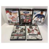 LOT OF 5 ASSORTED PS2 SPORTS GAMES - ALL-STAR