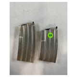 LOT OF 2 - 20 ROUND STAINLESS STEEL MINI 14 MAGS