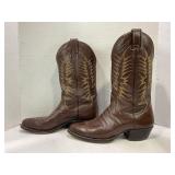 NOCONA LEATHER COWBOY BOOTS - NO. 51479, SIZE 9D