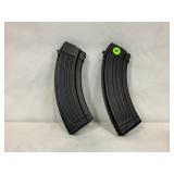 LOT OF 2 - AK47 7.62 X 39 MAGAZINES