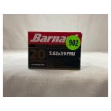 20 ROUNDS OF BARNAUL 7.62 X 39 FULL METAL JACKET