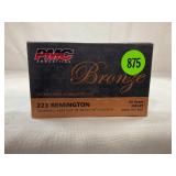 20 ROUNDS OF PMC BRONZE 223 REMINGTON AMMUNITION