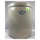 CROWN NO. 5 STONEWARE CROCK - 5 GALLON