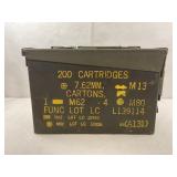 200 CARTRIDGE 7.62MM MILITARY METAL AMMO CAN