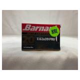 20 ROUNDS OF BARNAUL 7.62 X 39 FULL METAL JACKET