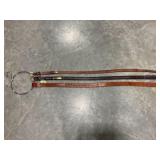 3 LEATHER BELTS WITH BELT HANGER - NOCANA BOOT CO.
