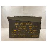 200 CARTRIDGE 7.62MM MILITARY METAL AMMO CAN