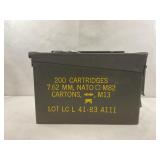 200 CARTRIDGE 7.62MM MILITARY METAL AMMO CAN