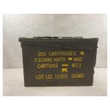 200 CARTRIDGE 7.62MM MILITARY METAL AMMO CAN