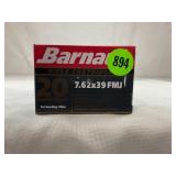 20 ROUNDS OF BARNAUL 7.62 X 39 FULL METAL JACKET