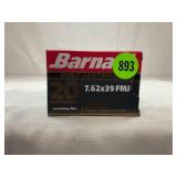 20 ROUNDS OF BARNAUL 7.62 X 39 FULL METAL JACKET