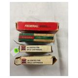 63 ROUNDS OF .222 REMINGTON FEDERAL, WESTERN &
