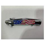 U.S. FLAG SWITCHBLADE KNIFE WITH EAGLE