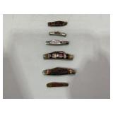 LOT OF 6 ASSORTED FOLDING POCKET KNIVES - BULLDOG