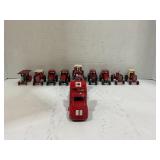 LOT OF 10 INTERNATIONAL 1/64 SCALE FARM TRACTORS &