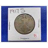 1917-S WALKING LIBERTY HALF DOLLAR
