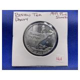 BOSTON TEA PARTY ONE OUNCE .999 FINE SILVER