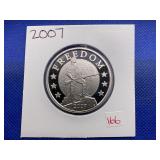 2007 GIM FREEDOM ONE OUNCE .999 FINE SILVER