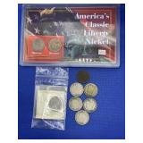 LOT OF 9 BUFFALO AND V NICKELS