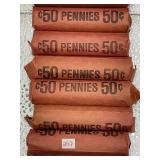 6 ROLLS OF UNRESEARCHED LONCOLN CENTS
