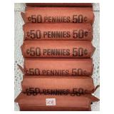 6 ROLLS OF UNRESEARCHED LONCOLN CENTS