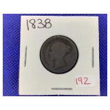 1838 GREAT BRITIAN 4 PENCE QUEEN VICTORIA SILVER