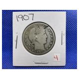 1907 BARBER HALF DOLLAR